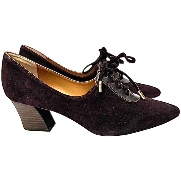 J. RENEE Ellam Brown Suede- Leather Women’s Granny Loafer Size 9 Medium New - Picture 4 of 8